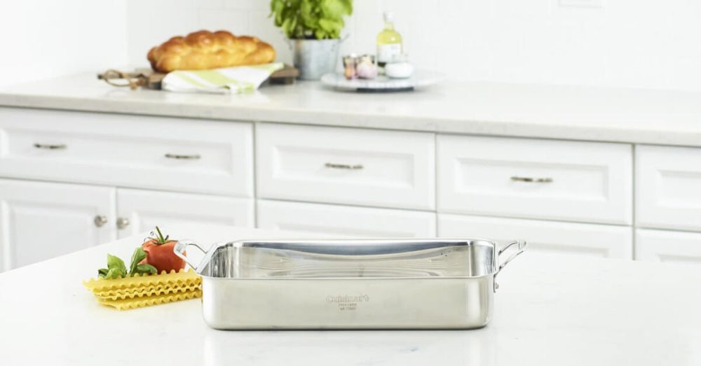 14" Lasagna Pan with Stainless Roasting Rack - Image 3