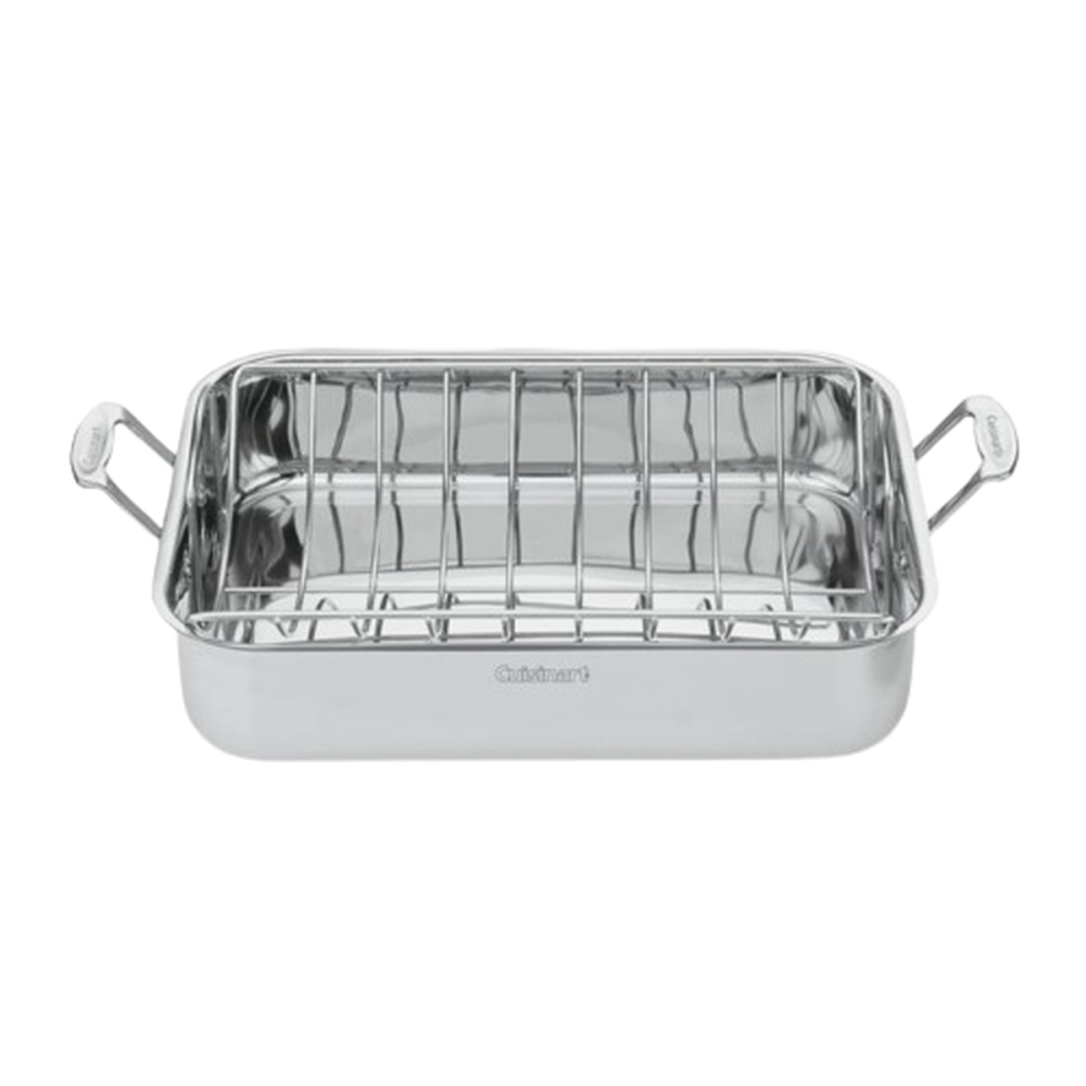 Chef's Classic™ Stainless 16" Roasting Pan with Rack