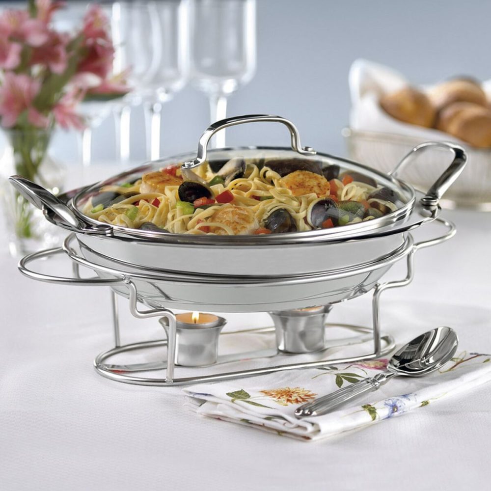 Classic Entertaining Collection 11" Round Buffet Server - Image 2