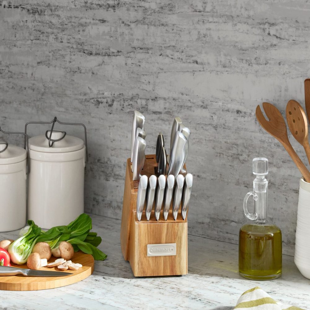 15pc Elite Series Stainless Steel Block Set with Acacia Block - Image 7