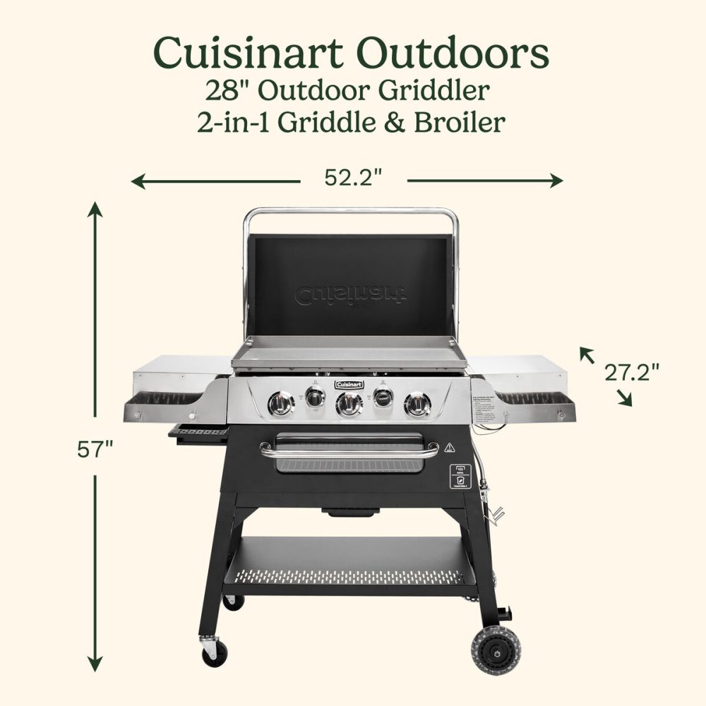 28" Outdoor Griddler - 2-in-1 Griddle & Broiler - Image 2