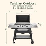 28" Outdoor Griddler - 2-in-1 Griddle & Broiler - Image 2