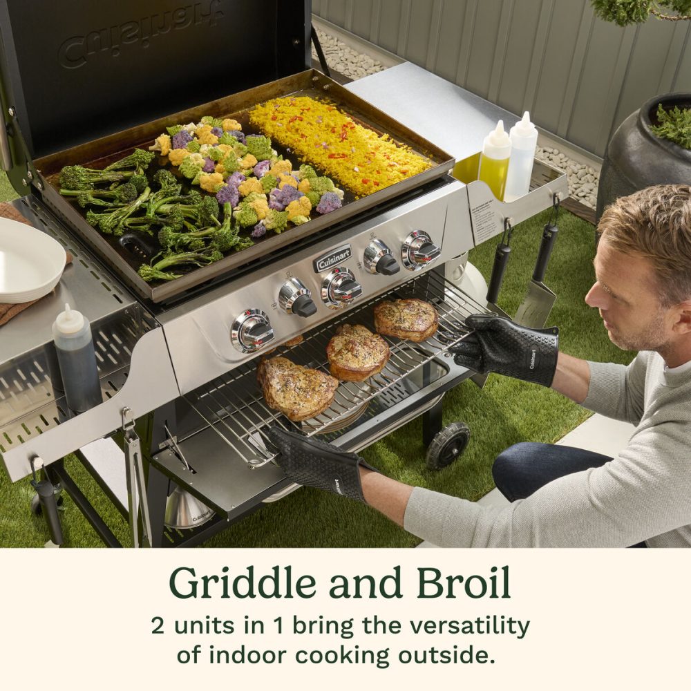 28" Outdoor Griddler - 2-in-1 Griddle & Broiler - Image 3