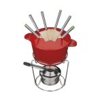 Chef’s Classic Enameled Cast Iron Cookware 13 Piece Cast Iron Fondue Set
