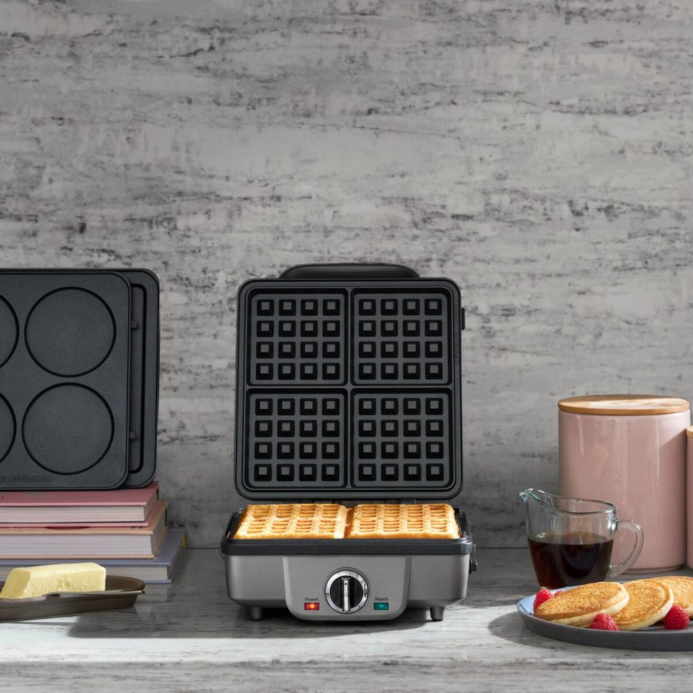 Belgian Waffle Maker with Pancake Plates - Image 7