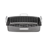 Roasting And Lasagna Pans 17" x 13" Nonstick Roaster with V-Rack