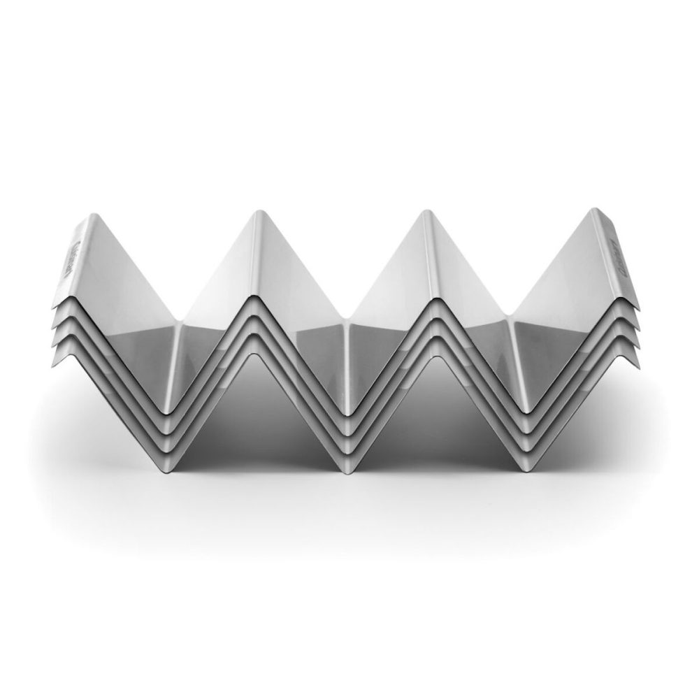 4-Pc Stainless Taco Tray Set - Image 3