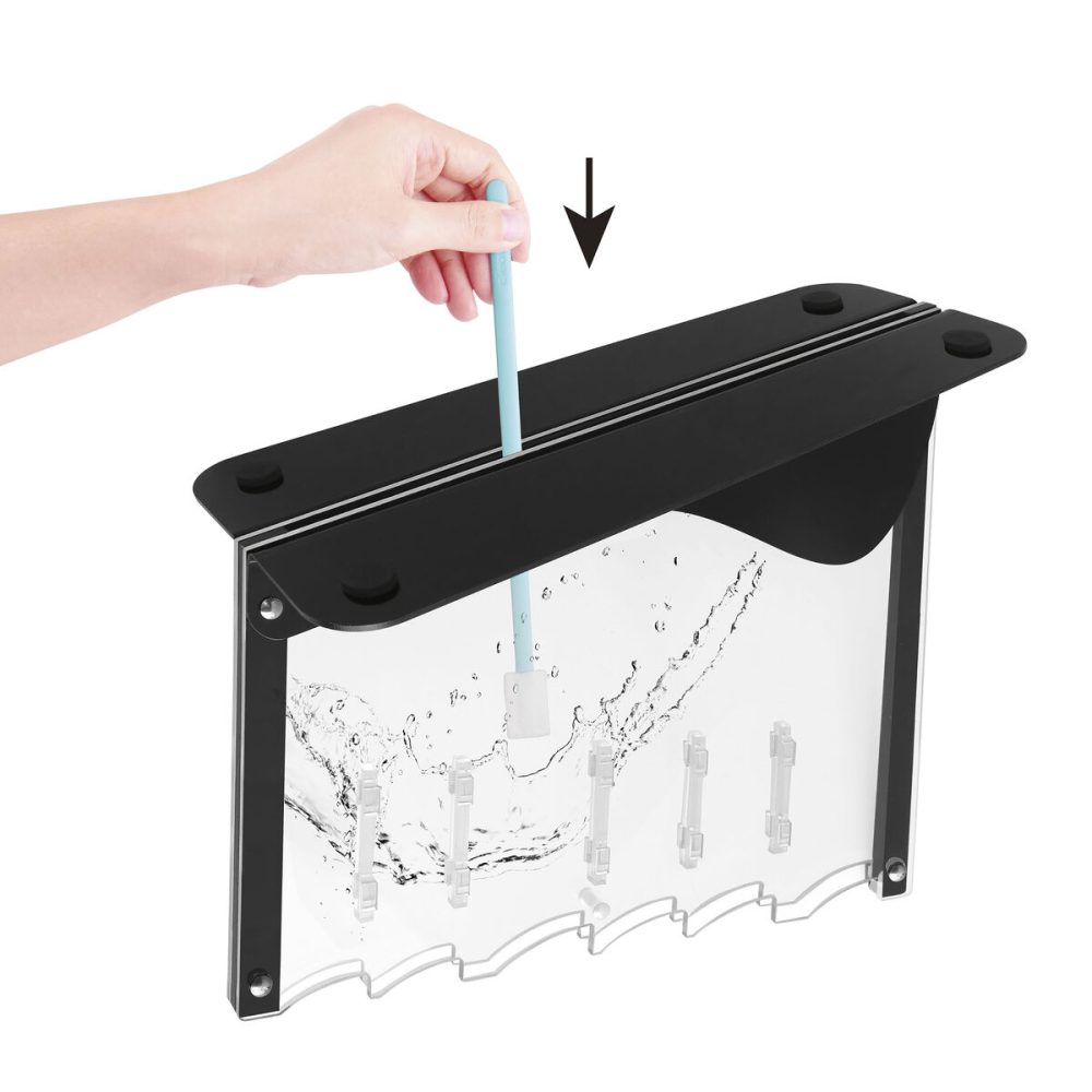 7pc Ceramic Coated Cutlery Set in Acrylic Block - Image 6