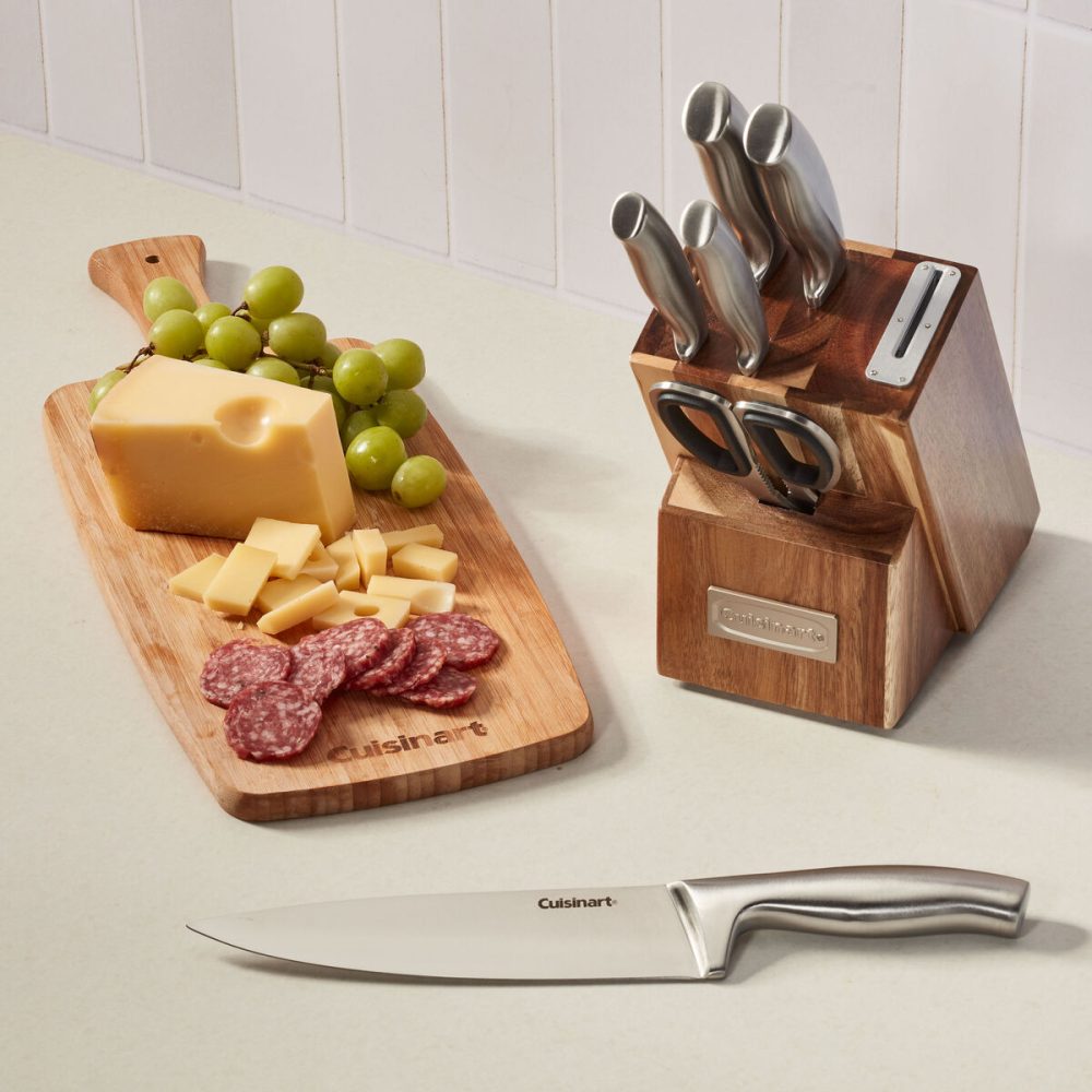7pc Stainless Steel Essentials Block Set with Built in Sharpener - Image 5