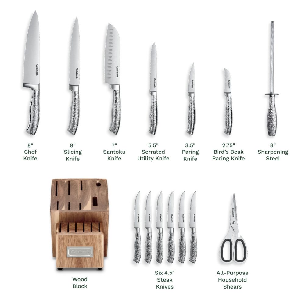 15pc Stainless Steel Cutlery Block Set - Image 3