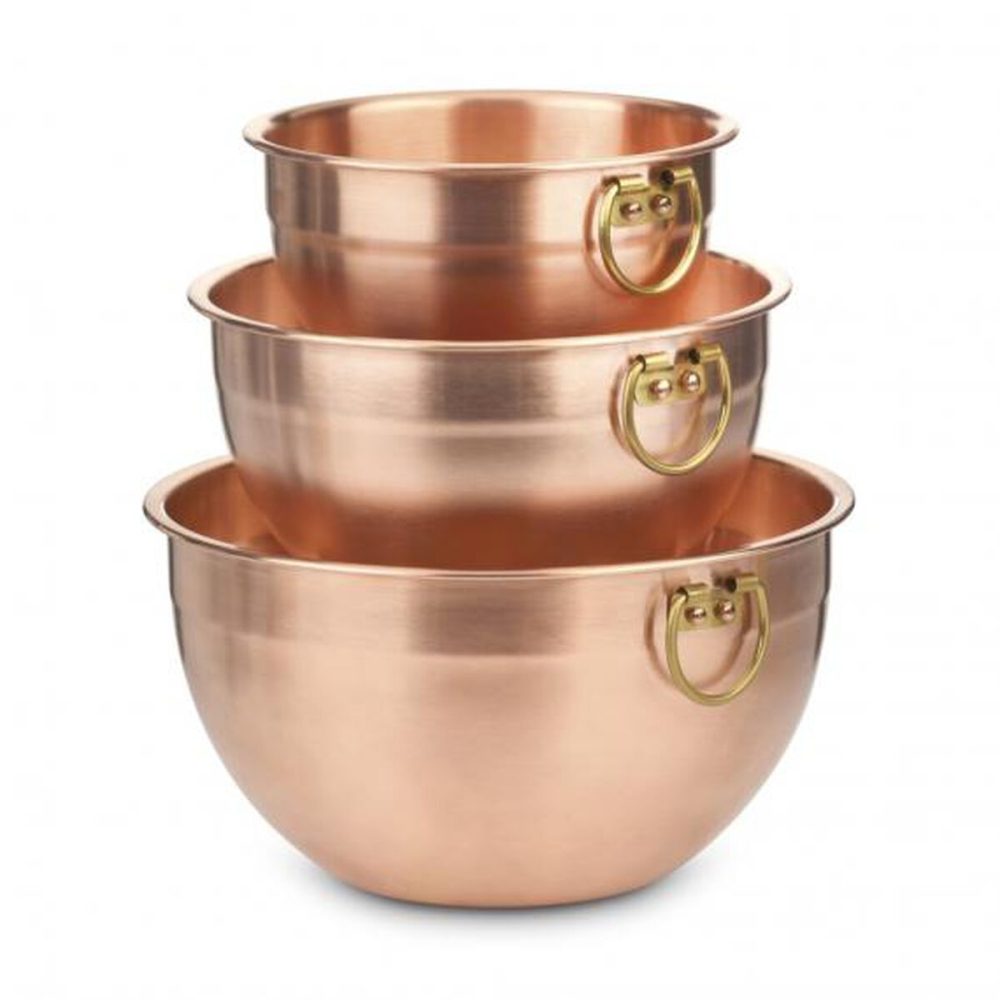 3 Piece Copper Mixing Bowl Set - Image 2