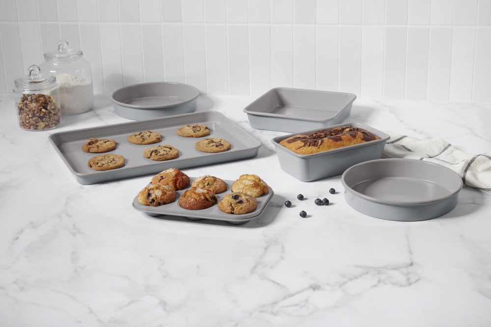 6-Pc Culinary Collection Ceramic Nonstick Bakeware Set - Gorgeous Gray - Image 4