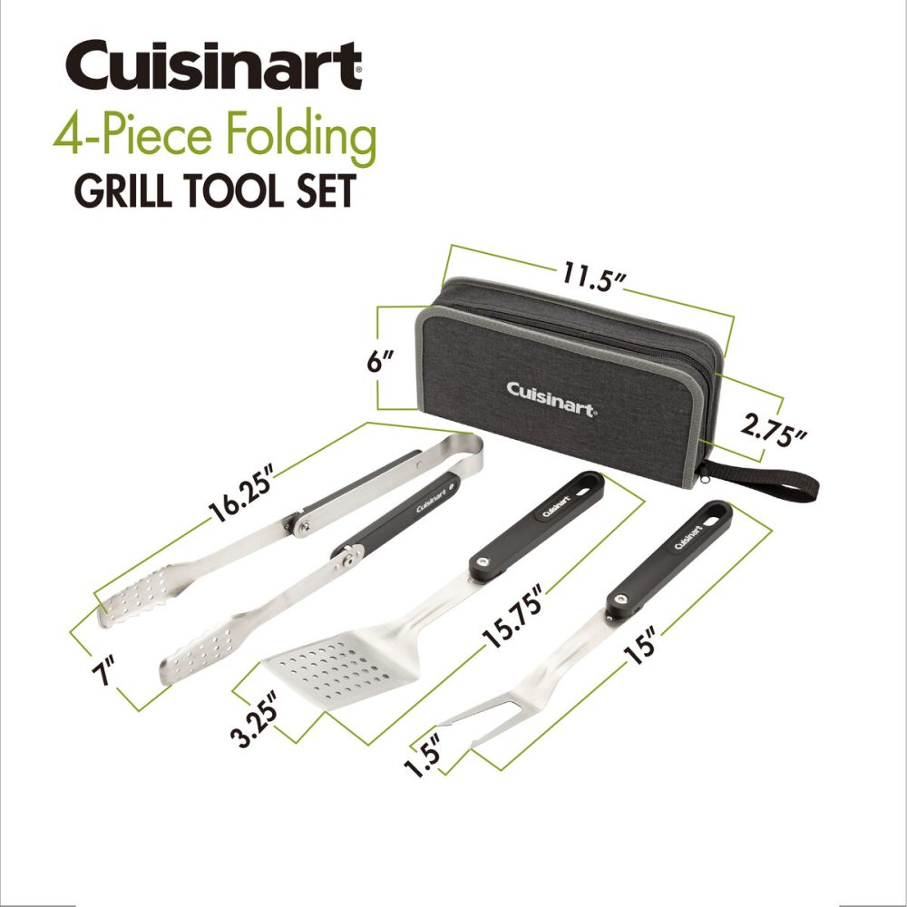 4 Piece Folding Grill Tool Set - Image 2