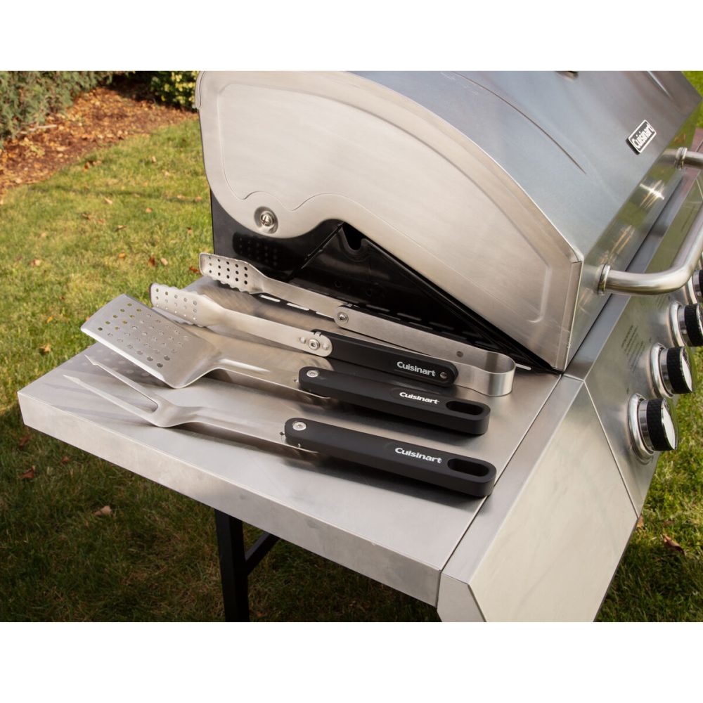4 Piece Folding Grill Tool Set - Image 8