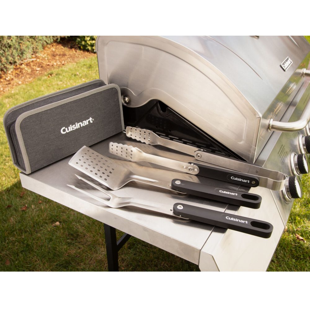 4 Piece Folding Grill Tool Set - Image 7