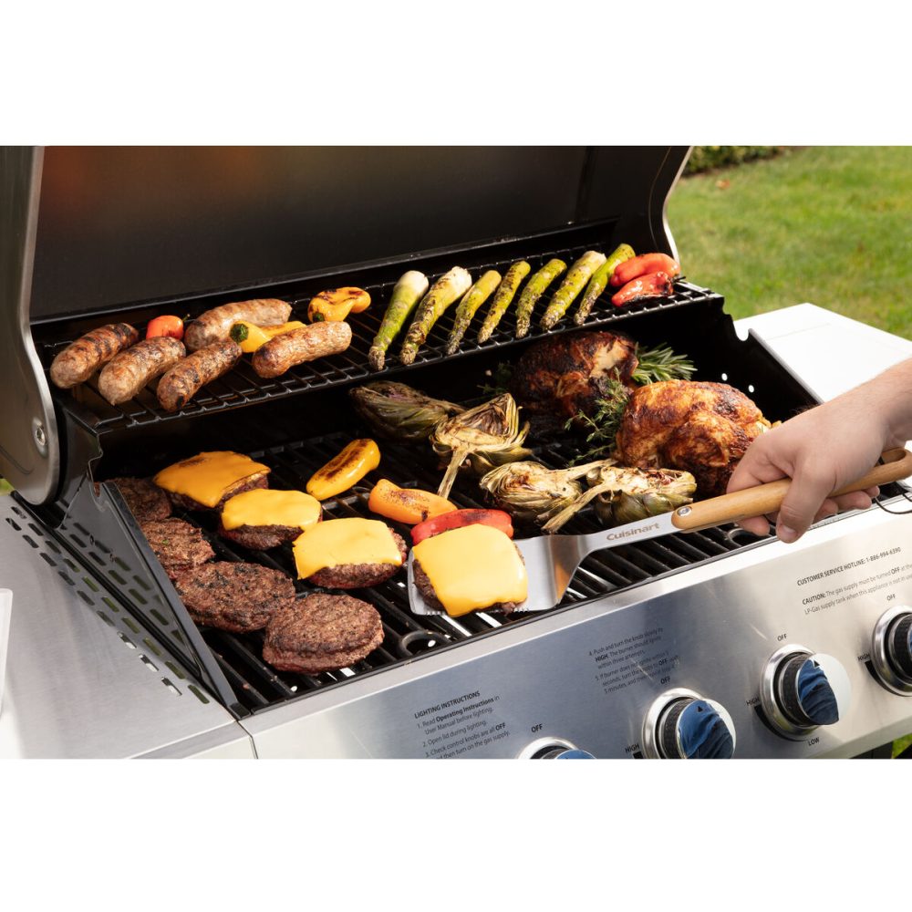 4 Piece Ash Wood Grill Tool Set - Image 8