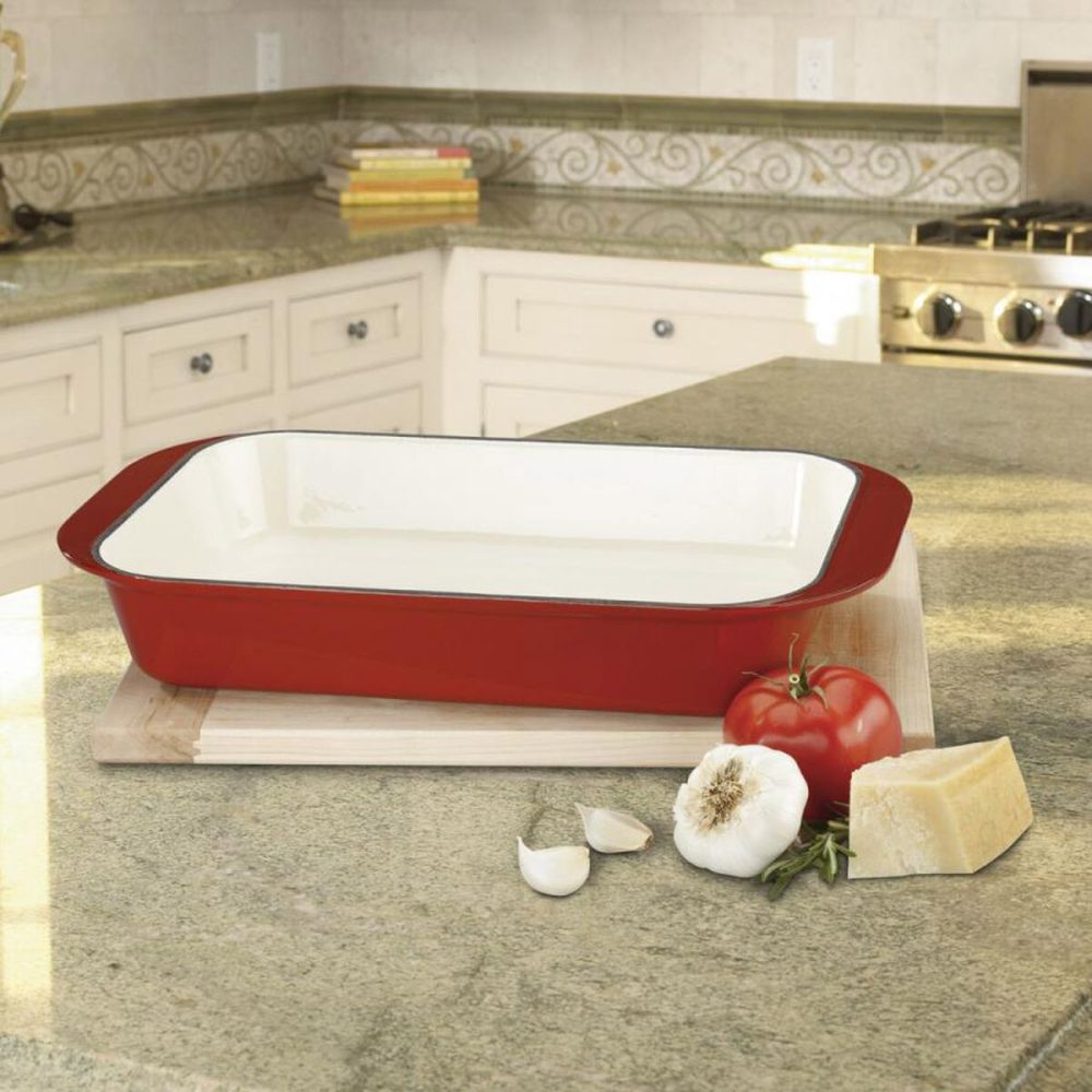 Chef’s Classic Enameled Cast Iron Cookware 14" Roasting/Lasagna Pan - Image 2
