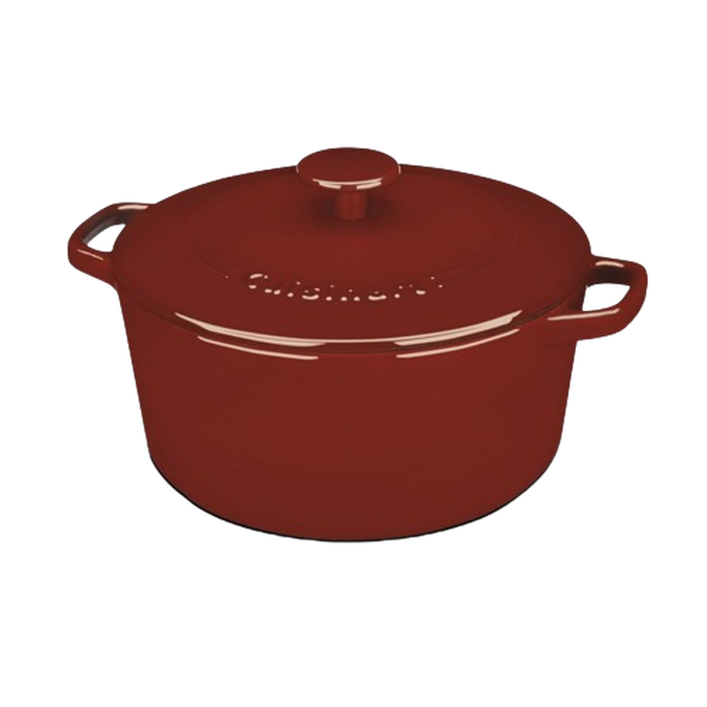 Chef’s Classic Enameled Cast Iron Cookware 5 Quart Round Covered Casserole