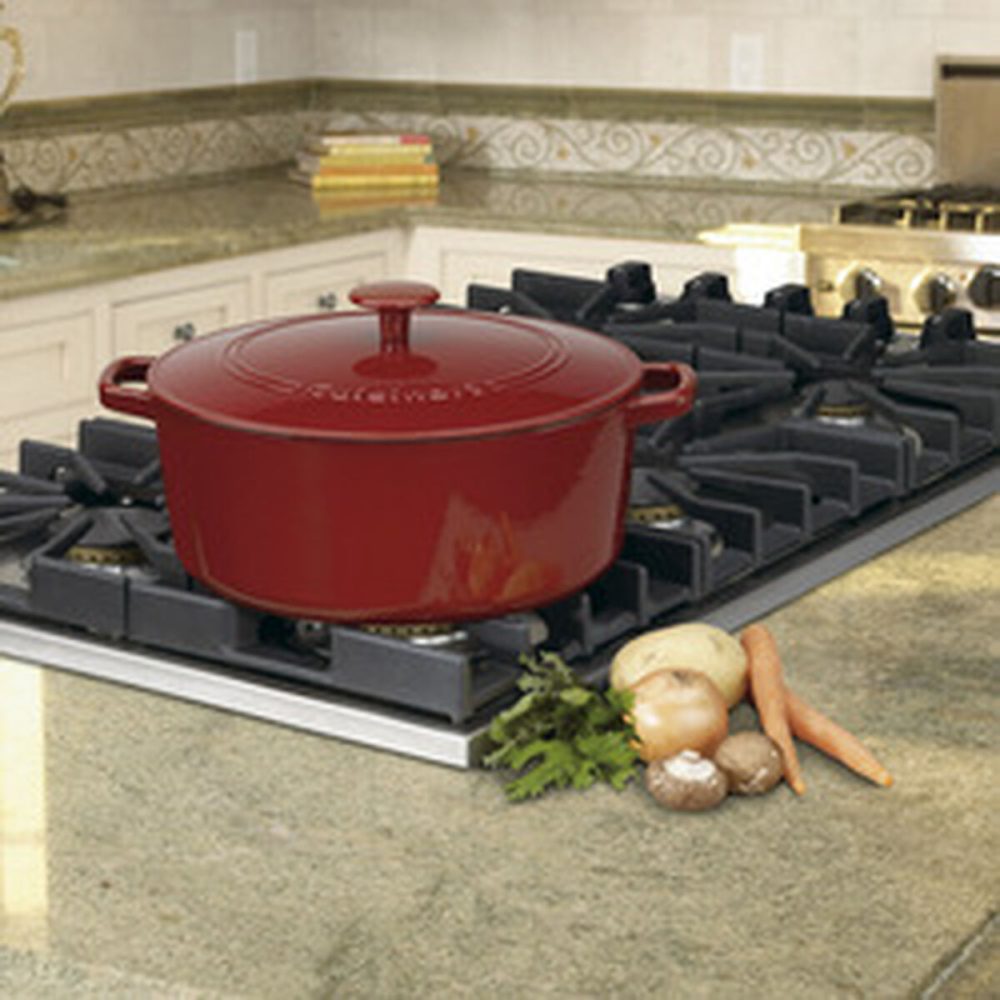 Chef’s Classic™ Enameled Cast Iron Cookware 7 Qt. Round Covered Casserole - Image 2