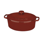 Chef’s Classic Enameled Cast Iron Cookware 5.5 Quart Oval Covered Casserole