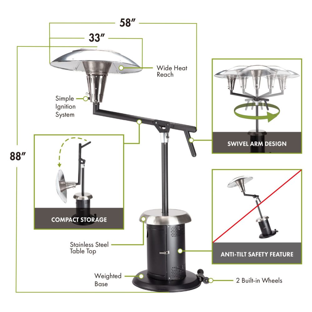Perfect Position Propane Patio Heater - Image 11