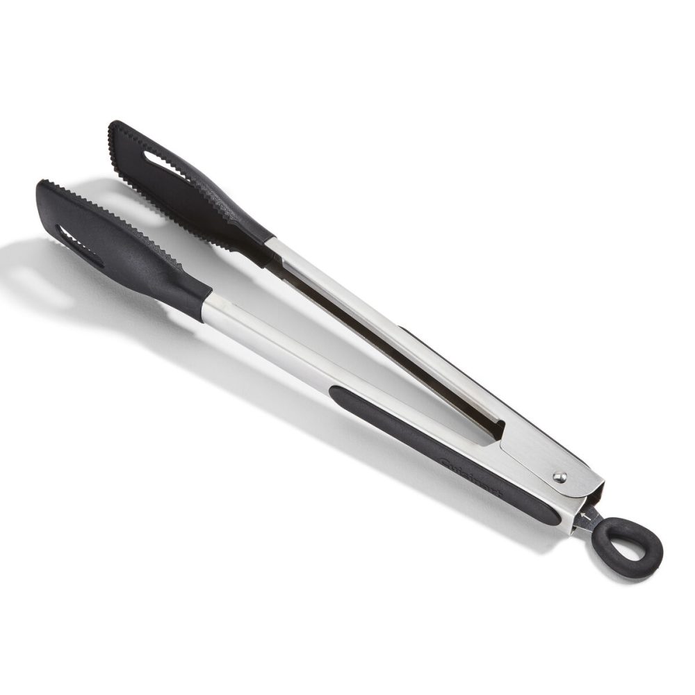 12"  Squared Head Silicone Tongs