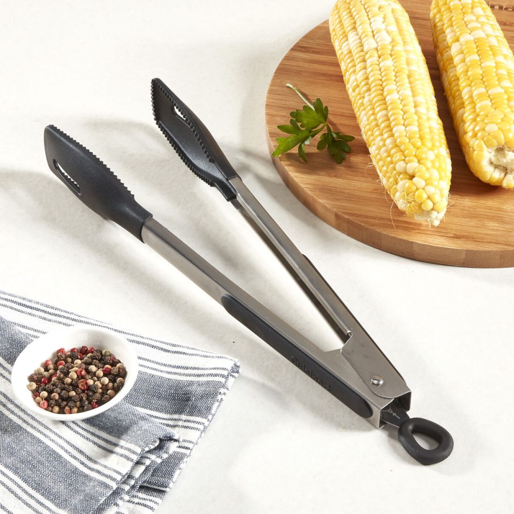 12"  Squared Head Silicone Tongs - Image 2