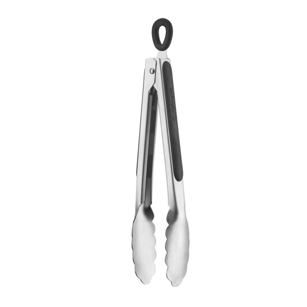 2pc Tong Set: 7" and 9" Stainless Steel Tongs - Image 2
