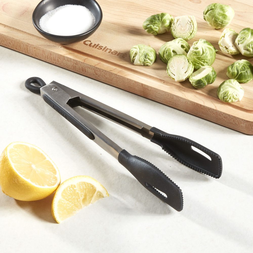 9"  Squared Head Silicone Tongs - Image 2
