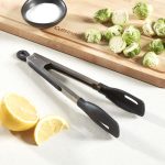 9"  Squared Head Silicone Tongs - Image 2