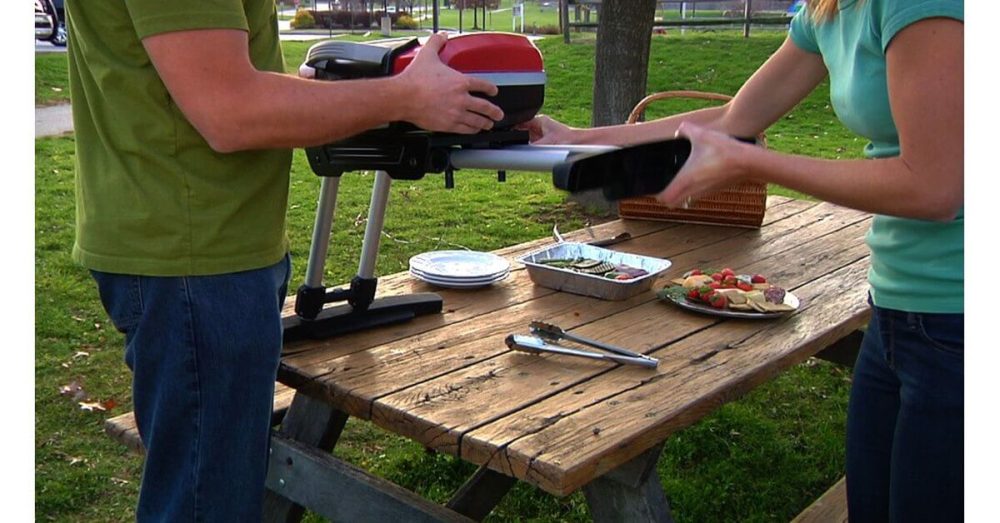Petite Gourmet Portable Gas Grill with VersaStand - Image 12