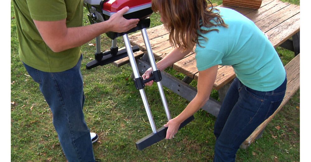 Petite Gourmet Portable Gas Grill with VersaStand - Image 13
