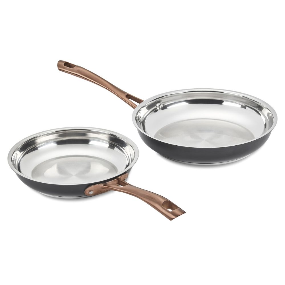 2-Pack Matte Black Elegance Skillet Set (8” & 10”)