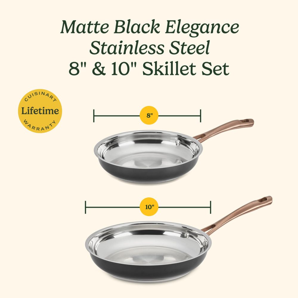 2-Pack Matte Black Elegance Skillet Set (8” & 10”) - Image 9