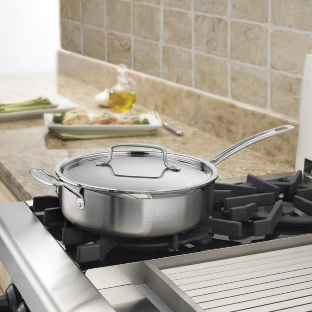 MultiClad Pro Triple Ply Stainless Cookware 3.5 Quart Sauté Pan - Image 2