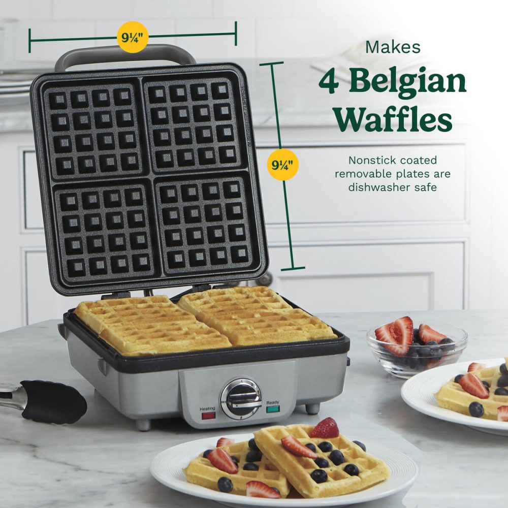 Belgian Waffle Maker with Pancake Plates - Image 2